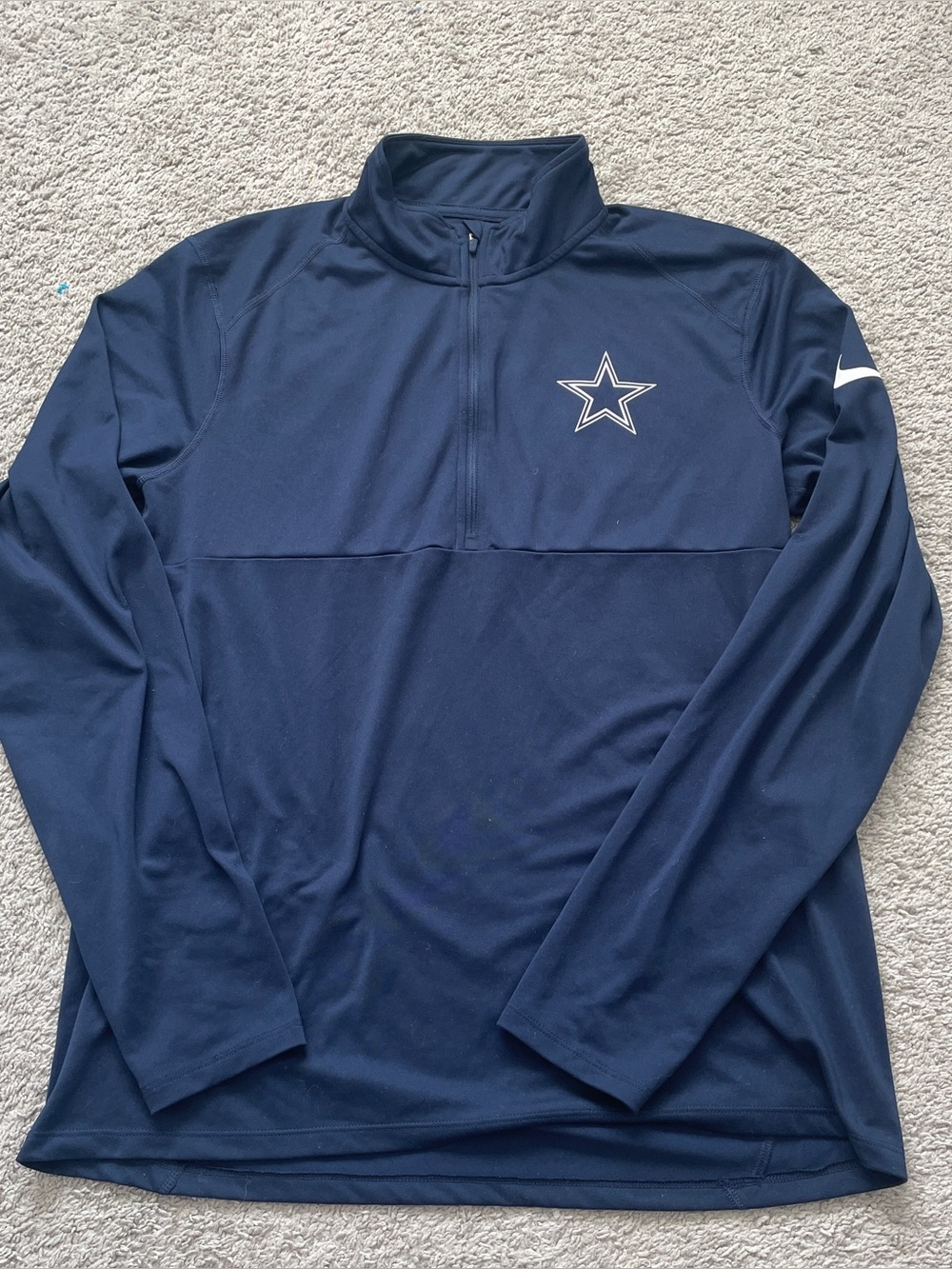 Nike Navy Dallas Cowboys Quarter-Zip Lightweight Pullover